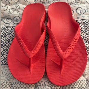 Archie's- flip flops- coral size 41-41.5 eur/ men's 6/ women's 9